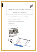 Vorschau - Stundenentwürfe - Induktive Grammatikeinführung: Adverbs of Manner - Deckblatt