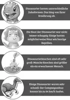 Vorschau - Mal- und Bastelvorlagen - Dinosaurier Lernkarten schwarz/weiß - Dino Flashcards - Seite 1