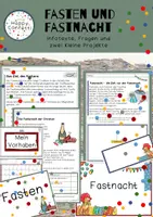 Vorschau - Arbeitsblätter - Fasten und Fastnacht - Infotexte, Fragen und zwei kleine Projekte - Deckblatt