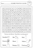 Vorschau - Arbeitsblätter - Gesundes Frühstück | Buchstabengitter | Suchsel - Seite 3