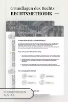 Vorschau - Stundenentwürfe - Recht: Auslegung von Gesetzen und Rechtsmethodik - Deckblatt