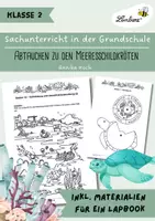 Vorschau - Stationenlernen - Eine Lernwerkstatt zur Meeresschildkröte Klasse 2 - Deckblatt
