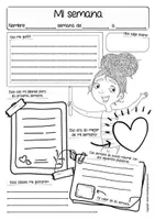 Aperçu - Feuilles d'exercices - FREEBIE mi semana hojas de trabajo Espagnol gratuit - Page 1