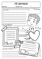 Aperçu - Feuilles d'exercices - FREEBIE mi semana hojas de trabajo Espagnol gratuit - Page 2