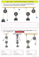 Vorschau - Arbeitsblätter - Aufgaben Flaschenzug / Flaschenzüge (2 ABs, Physik/NW) + Lösungen - Seite 1