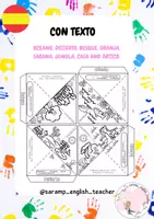 Vista previa - Manualidades / Dibujos para colorear - TRIORAMA: LOS ANIMALES Y SUS HÁBITATS (CON TEXTO) - página 2