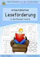Vorschau - Arbeitsblätter - Arbeitsblätter zum Lesen (Leseförderung, Klassen 1-2) - Deckblatt