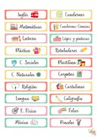 Vista previa - Decoración del aula - Etiquetas para organizar materiales y cuadernos - página 1