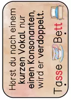 Vorschau - Präsentationen/Tafelbilder - Tafelmaterial - Wörter mit Doppelkonsonanten/ doppeltem Mitlaut (50 Bild- und Wortkarten) - Seite 3