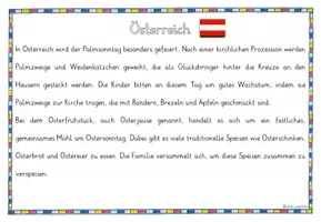 Vorschau - Stundenentwürfe - Ostern in anderen Ländern - Lesekarteien und Lückentexte - Seite 1