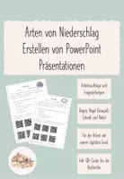 Vorschau - Arbeitsblätter - Arten von Niederschlag: Erstellen von PowerPoint Präsentationen - Deckblatt
