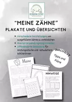 Vorschau - Fördermaterial/Inklusion - Meine Zähne, Übersicht Zahnverlust, Zahnwechsel, Zähne - Deckblatt
