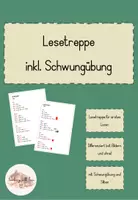 Vorschau - Arbeitsblätter - Lesetreppe inkl. Schwungübungen - Deckblatt