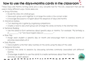 Vorschau - Stationenlernen - Days and Months WRITING CARDS - Seite 2