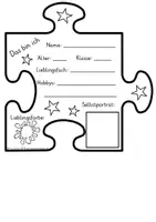 Vorschau - Mal- und Bastelvorlagen - Das bin ich - Vorstellung im Klassenpuzzle - Seite 1