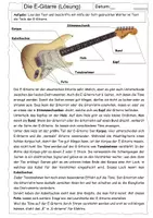 Vorschau - Arbeitsblätter - Instrumentenkunde: die E-Gitarre erklärt (mit Lösung) - Seite 2
