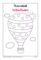 Vorschau - Mal- und Bastelvorlagen - Ausmalbilder Heißluftballon - Seite 2