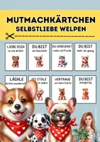 Vorschau - Mal- und Bastelvorlagen - Mutmachkarten Affirmationen mit niedlichen Welpen - Deckblatt