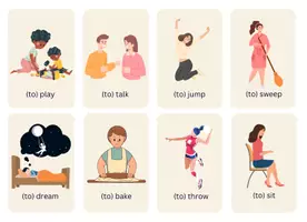 Vorschau - Bildkarten - VERBS FLASH CARDS - Lernkarten/Bildkarten Verben - Seite 2