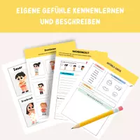 Vorschau - Arbeitsblätter - Eigene Gefühle kennenlernen und Beschreiben 3.Klasse - Deckblatt