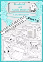Vorschau - Arbeitsblätter - Verbessere deine Konzentration Kl.5/6, inkl. Lösungen - Deckblatt