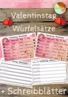 Vorschau - Arbeitsblätter - Valentinstag - Würfelsätze - Deckblatt