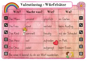 Vorschau - Arbeitsblätter - Valentinstag - Würfelsätze - Seite 3