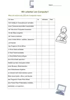 Vorschau - Arbeitsblätter - Checkliste Wir arbeiten am Computer - Deckblatt