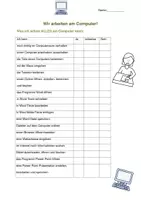Vorschau - Arbeitsblätter - Checkliste Wir arbeiten am Computer - Seite 1