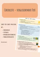Vorschau - Merkblätter - Checkliste - vergleichender Text - Deckblatt