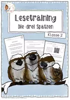 Vorschau - Stundenentwürfe - Lesetraining/Leseförderung - Die drei Spatzen (Klasse 2) - Deckblatt