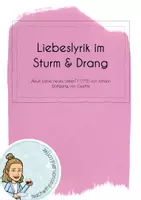 Vorschau - Arbeitsblätter - Liebeslyrik I Sturm und Drang I Goethe - Deckblatt