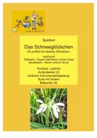 Vorschau - Arbeitsblätter - Das Schneeglöckchen - Spiellied - Rainer Johann Gross - Deckblatt