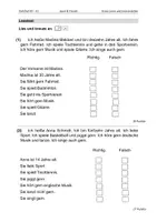 Vorschau - Arbeitsblätter - DaZ/DaF A0-A1: Freizeit und Sport/ Leseverstehen - Deckblatt