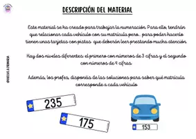 Vista previa - Tarjetas / Manipulativos - NUMERACIÓN CON AUTOMÓVILES Y MATRÍCULAS - página 3