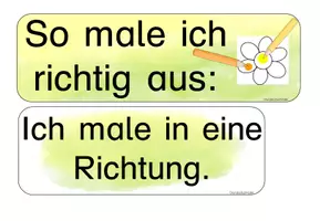 Vorschau - Präsentationen/Tafelbilder - Regeln zum richtigen Ausmalen - Seite 1