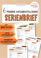 Vorschau - Arbeitsblätter - Serienbrief | 6 moderne, realistische Aufgaben | Wirtschaft & Kommunikation | Geschäftsbrief - Deckblatt