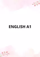 Vista previa - Hojas de trabajo - ENGLISH A1 - UNIT 1 - Portada