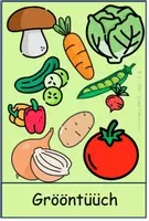 Vorschau - Spiele - Materialpaket Aavt un Grööntüüch / Obst und Gemüse Niederdeutsch - Deckblatt