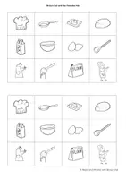 anteprima - Esercizi - Brown Owl and the Pancake Mix - READ, CUT & STICK - Pagina 3