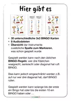 Vorschau - Spiele - Musikinstrumente Spiel BINGO-Karten Schlaginstrumente Percussion mit 9 Audiodateien - Seite 1