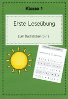 Vorschau - Arbeitsblätter - Leseübung zum Buchstaben S - Deckblatt
