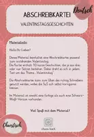 Vorschau - Stationenlernen - Abschreibkartei Valentinstag - 10 kurze Geschichten - Seite 1