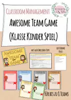 Vorschau - Poster - Awesome Team Game (Originalname: Klasse Kinder Spiel) - Classroom Management (System zur Verstärkung) - Deckblatt
