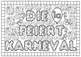 Vorschau - Mal- und Bastelvorlagen - Karneval: Kooperatives Poster (2 Versionen mit Klassennamen) - Seite 2
