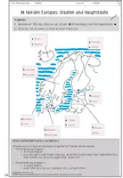 Vorschau - Arbeitsblätter - Staaten und Hauptstädte Nordeuropas - Atlasarbeit - Seite 1