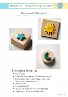 Vorschau - Mal- und Bastelvorlagen - Kunstunterricht: Stempeldruck - Stempel mit Moosgummi gestalten - Seite 2