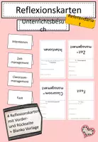 Vorschau - Stundenentwürfe - Reflexionskarten Unterrichtsbesuch Referendariat - Seite 1