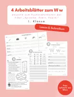 Vorschau - Arbeitsblätter - Arbeitsblätter zum Buchstaben W – „Sprache Stein Papier“ - Deckblatt