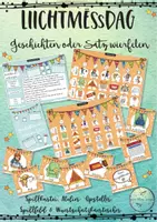 Vorschau - Spiele - Liichtmëssdag Geschichten oder Sätz wierfelen Wuertschatzspill - Deckblatt